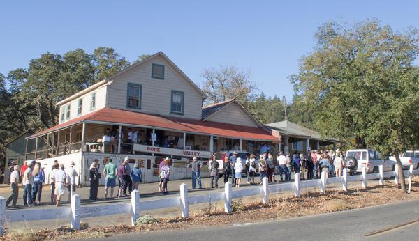 On Sept.  6, people lined up early to view items in the store at the Pope Valley stage coach contents auction.