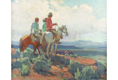 Edgar Alwin Payne (1883–1947), Navajo Scouting Party, oil on canvas, 28 x 34 in, Estimate: $400,000–$600,000