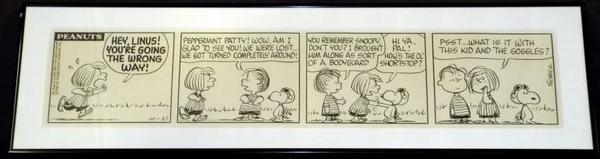 This original Peanuts comic strip from 1966, drawn by the late illustrator Charles Schulz, sold for $26,450.