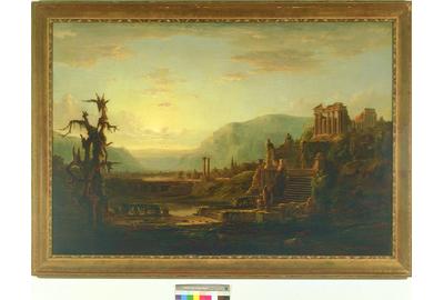 Robert S.  Duncanson "Time’s Temple," 1854 34 x 59 inches, Oil on Canvas