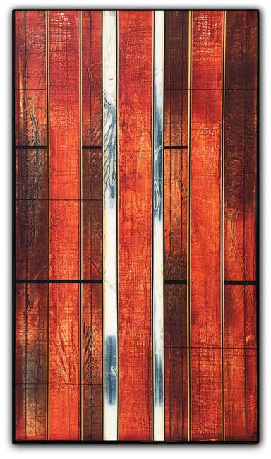 Michael Kessler, "Pine Trunks (1)," Acrylic on Panel, 84" x 48"