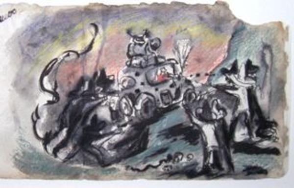 Jackson Pollock, Mexican Bandits, 1939