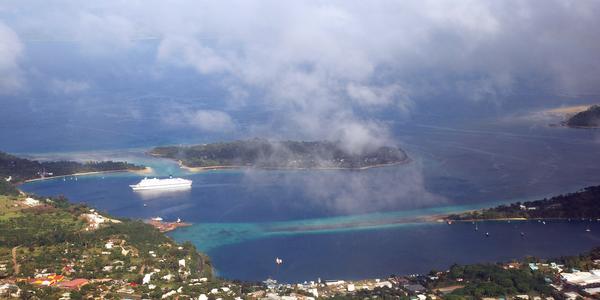 Panorama of Port Vila, capital and largest city of Vanuatu.