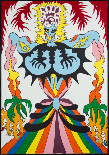 Karl Wirsum, "Show Girl I," 1969.  Copyright the artist.  Courtesy Karin Tappendorf.