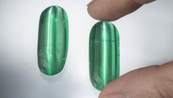 A rare and stunning matched pair of emeralds