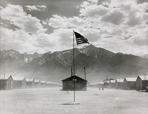 Dorothea Lange.  Manzanar Relocation Center, Manzanar, California, 1942.  Gelatin silver print.  Collection of the Oakland Museum of California, City of Oakland, Gift of Paul S.  Taylor 