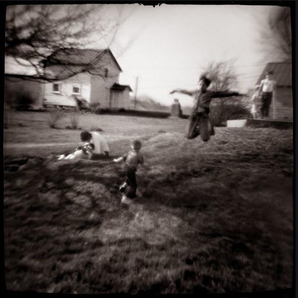 Nancy Rexroth (b.  1946), United States, Boys Flying, Amesville, Ohio, 1976, gelatin silver print© The 1988 Rexroth Family Trust