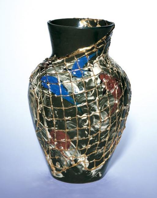 Vase, 1882, Maria Longworth Nichols Storer, decorator, The Rookwood Pottery Company, United States (Cincinnati), earthenware, Cincinnati Art Museum: Gift of Florence I.  Balasny-Barnes in memory of Parents Elizabeth C.  and Joseph Balasny, 1992.86