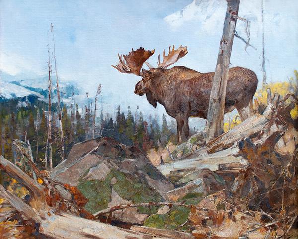 Carl Rungius (1869–1959), Alaskan Wilderness, oil on canvas, 40 1/4 x 50 1/4 in, Sold: $642,500