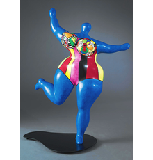 NIKI DE SAINT PHALLE DAWN (Bleue), circa 1993 painted polyester on metal base 55.51 x 45.51 x 25 in.  141 x 115.6 x 63.5 cm.