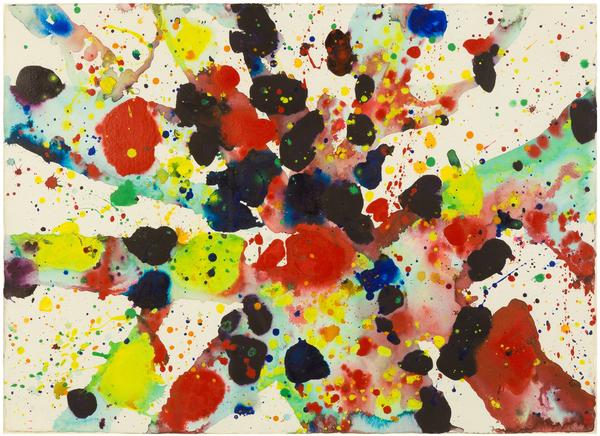 Mixed media on paper by Sam Francis (Am., 1923-1994), titled Tokyo (on the reverse), signed and dated (‘1973’), measuring 22 inches by 30 inches (est.  $40,000-$60,000).