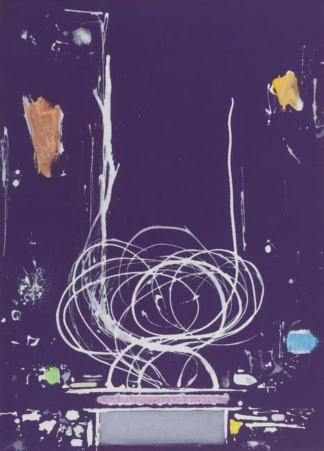 Dan Christensen.  Saprissa, 2002.  Acrylic on canvas.  50 x 36 inches