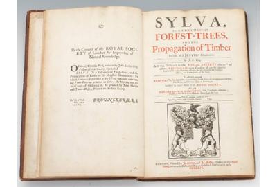 345.  Sylva, or a discourse of forest-trees, and the Propagation of Timber in His Majesties Dominions" by John L.  Evelyn.  1664