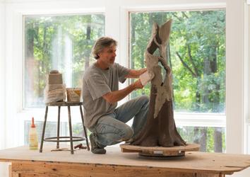 Eric Serritella at work in his Chapel Hill, North Carolina studio.