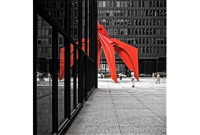 “The Flamingo” (1974) by Alexander Calder.  Chicago, Illinois.  