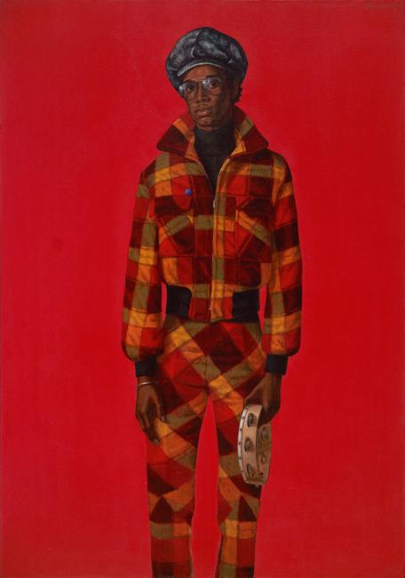 Barkley L.  Hendricks, Blood (Donald Formey), 1975.  Oil and acrylic on cotton canvas, 72 x 50 ½ inches.  Collection of Dr.  Kenneth Montague/The Wedge Collection.  Courtesy of the artist's estate and Jack Shainman Gallery, NY.