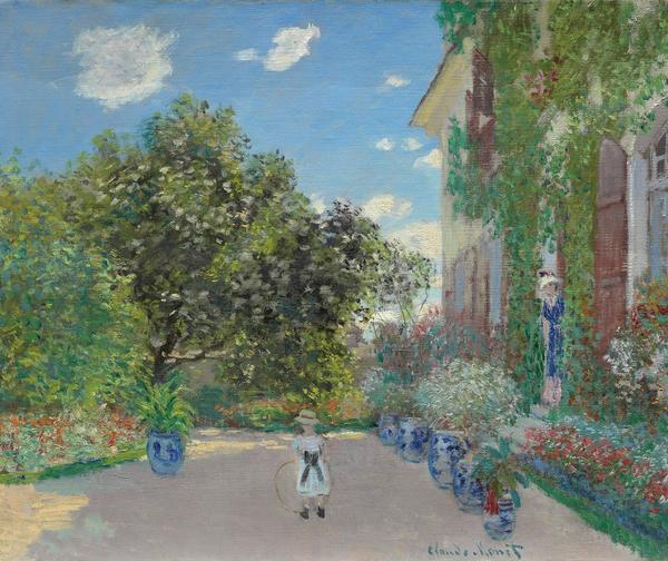 “The Artist’s House at Argenteuil,” 1873, Claude Monet, oil on canvas.  The Art Institute of Chicago.  Mr.  and Mrs.  Martin A.  Ryerson Collection, 1933.1153