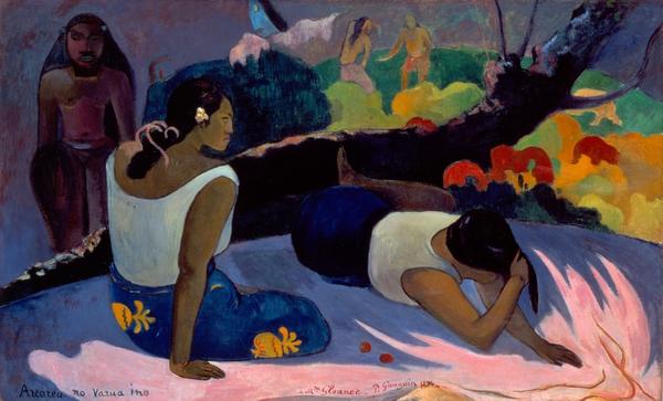 Paul Gauguin (French, 1848–1903) "Reclining Tahitian Women," 1894 Oil on canvas, 23 5/8 x 19 1/4 in.  Ny Carlsberg Glyptotek, Copenhagen, 1832 Photograph by Ole Haupt © Ny Carlsberg Glyptotek, Copenhagen 