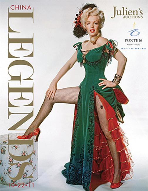 On the auction catalog cover is lot 192 the Marilyn Monroe worn dress from the film "River of No Return" (20th Century Fox, 1954).  Estimate: $200,000-300,000.