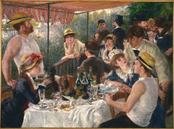 Pierre-Auguste Renoir, Luncheon of the Boating Party, 1880–81.  Oil on canvas, 51 1/4 x 69 1/8 in.  The Phillips Collection, Washington, DC, Acquired 1923