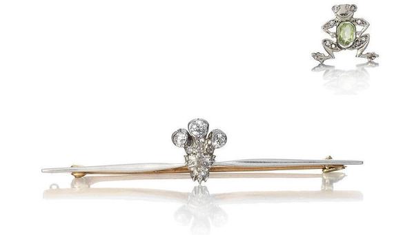 Bonhams' Sept.  17 Jewelry Sale in London features a Diamond Frog gifted to Wallis Simpson.