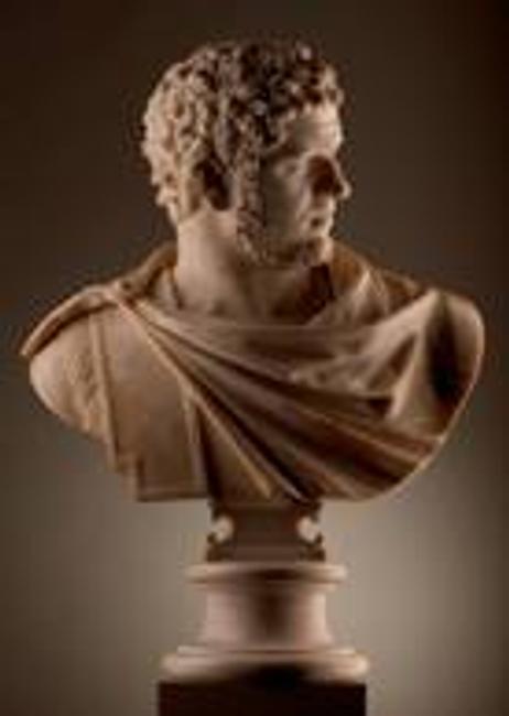 Joseph Claus (1718-1788) Bust of the Emperor Caracalla (r.  198-217 AD).  Signed and dated 1757, white marble.  Height: 71.5 cm