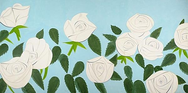 Alex Katz, White Roses, 2014, 43 x 86 in., ed.  50, signed by the artist.  