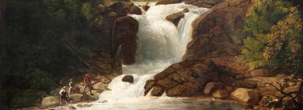 DETAIL: Asher B.  Durand, Boonton Falls, New Jersey, 1833, oil on canvas.  Purchased with funds from the Terra Art Enrichment Fund, 2015.143.