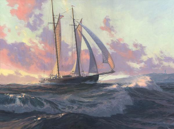 The work of Russ Kramer will be presented at the 17th National Exhibition of the American Society of Marine Artists opening at the Chesapeake Bay Maritime Museum and Academy Art Museum on December 10, 2016.  The exhibition continues through March 31, 2017 and includes more than 120 works of painting, sculpture, and scrimshaw from the nation’s leading marine artists.