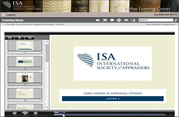 International Society of Appraisers (ISA) is now offering their Core Course in Appraisal Studies online.