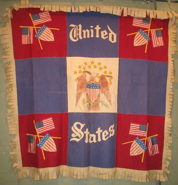 United States Eagle Flag with fringe from Fisher Heritage.