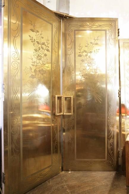 Double gold-leaf doors from the Clift Hotel San Francisco will be part of Witherell's June 12 auction of Shaw's Antiques.  