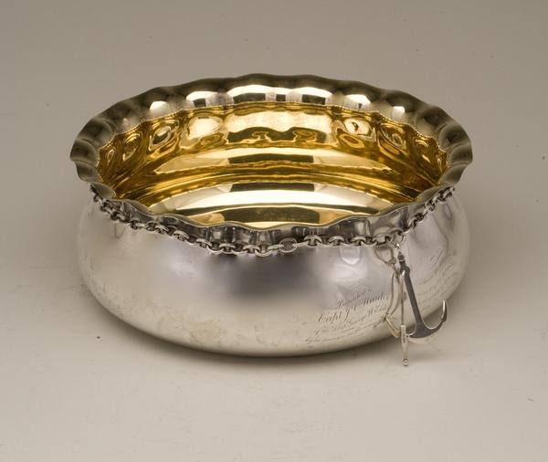 A Shreve & Co.  silver presentation captain's bowl will be auctioned by Witherell's.  