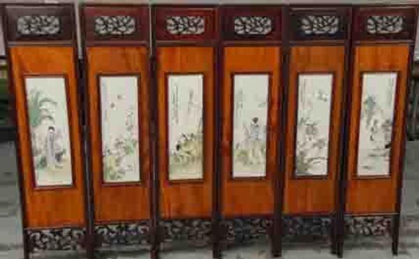 This set of six Chinese 19th century porcelain famille rose panels sold for $57,600 at Nadeau's on March 29th.