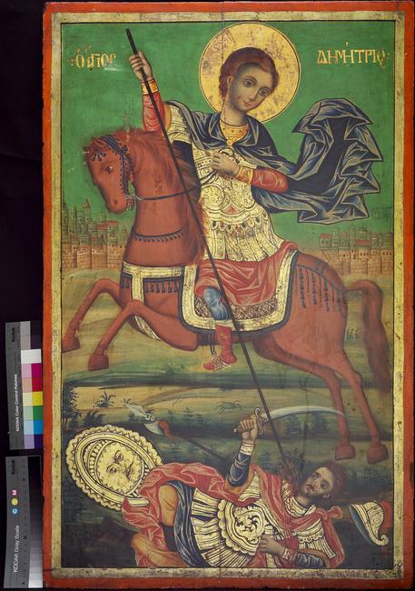 St.  Demetrius at Mt.  Athos_Courtesy Museum of Russian Icons