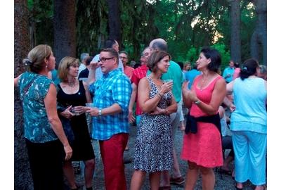 Guests enjoy a Summer Saturday in the Katonah Museum of Art’s Sculpture Garden