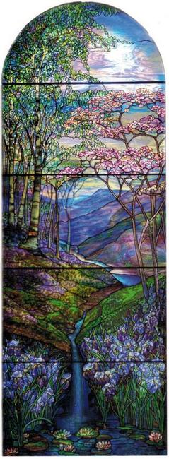 Tiffany Studios, New York Agnes Northrop, designer Sarah Fay Sumner Memorial Window, 1912 Leaded glass First Reformed Church, Albany, New York 