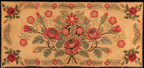 Bias-Shirred Hearth Rug New England, probably Maine, ca.  1830 Wool on cotton Joseph and Linda Caputo Collection, T089-2017, 20 