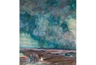 Henry Ossawa Tanner (1859–1937), Sodom and Gomorrah, c.1920-24, oil on canvas, 41 1/8" x 36 1/4", signed; Courtesy of Michael Rosenfeld Gallery LLC, New York, NY