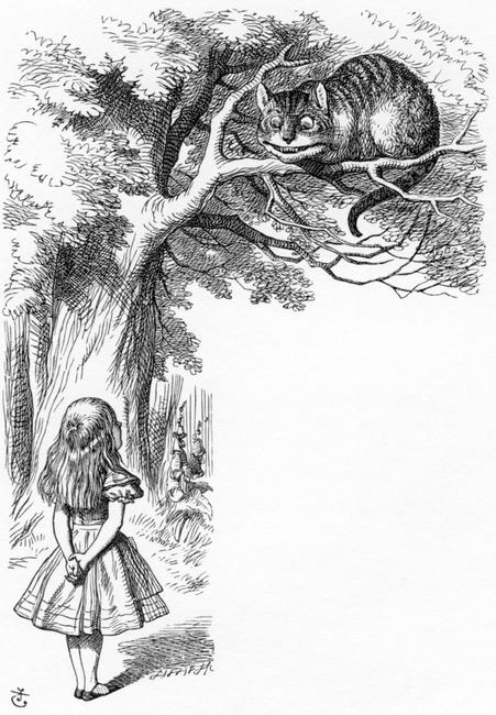 Alice and the Cheshire Cat Alice’s Adventures in Wonderland London: Macmillan and Co.  1865 Illustrator: John Tenniel