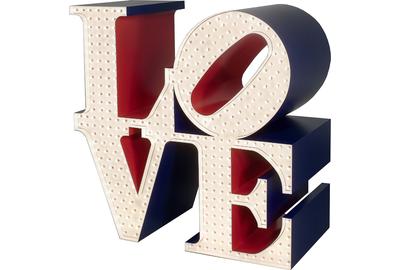 Robert Indiana, The Electric LOVE, 1966/2000.  Polychrome aluminum with electric lights.  Private collection.  © 2014 Morgan Art Foundation, Artists Rights Society (ARS), New York