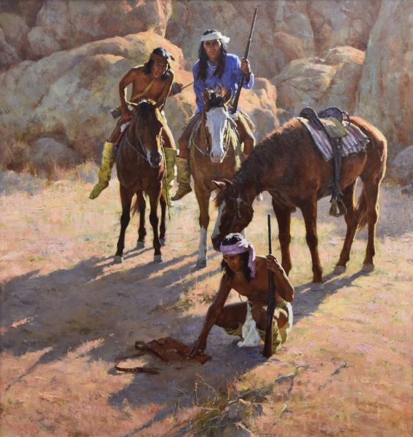 Howard Terpning, The Missing Dispatch Case, 2002, oil