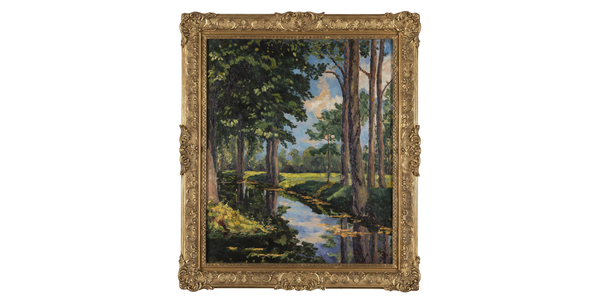 Property from the Onassis Family Collection, Sir Winston L.S.  Churchill The Moat, Breccles, Painted circa August 1921.  Estimate: $1,500,000-2,000,000