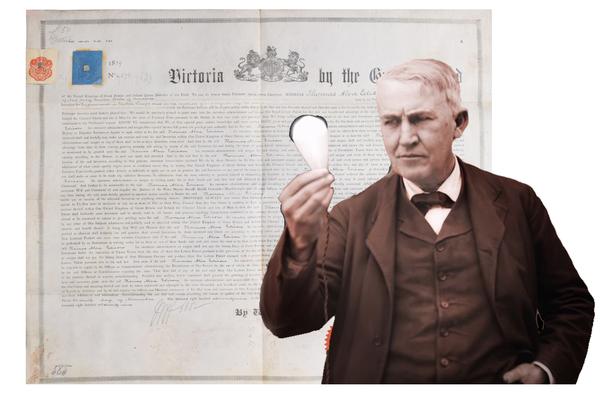 Important collection of 37 original British patent letters pertaining to Thomas Edison’s invention of the light bulb and the birth of incandescent lighting, dating from 1878 to 1884 (MB: $10,000).