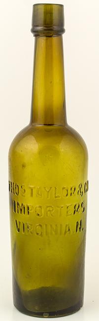 This is one of the top five Western whiskey bottles known today.  Made in grass green in 1868, it is expected to sell for over $20,000.