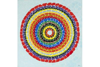 Alma Thomas (1891-1978) Lunar Rendezvous-Circle of Flowers, 1969 oil on canvas 50" x 48", signed and dated