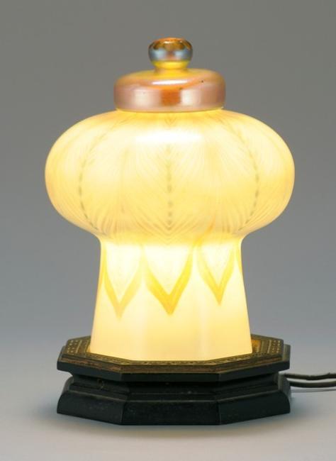 Tiffany Studios Favrile Glass Table Lamp, Lot 668 in Eldred's Fine & Decorative Art Auction