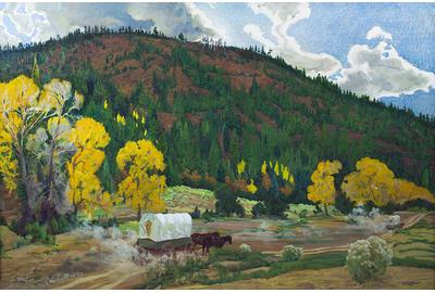 Walter Ufer (1876–1936), October, oil on canvas, 31 1/2 x 47 1/4 in, Estimate: $300,000–$450,000