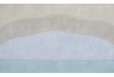 Susan Vecsey, Untitled (Aqua), oil on linen, 40 x 70 inches.