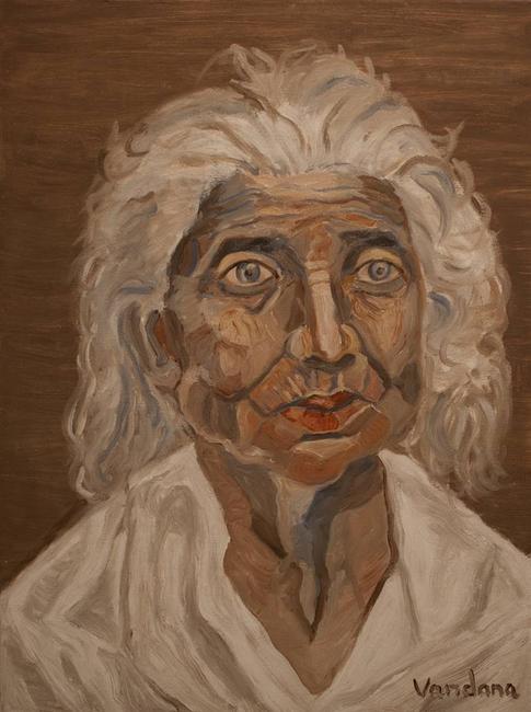 Vandana Nittoor,Mother, Oil on Canvas, 24''x 18''